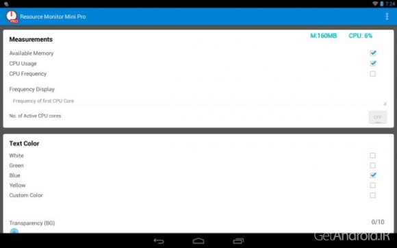 دانلود برنامه Resource Monitor Mini Pro اندروید