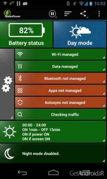 دانلود GreenPower Premium v9.36 - برنامه کاهش مصرف باتری اندروید