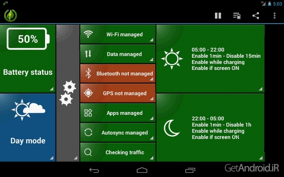 دانلود GreenPower Premium v9.36 - برنامه کاهش مصرف باتری اندروید