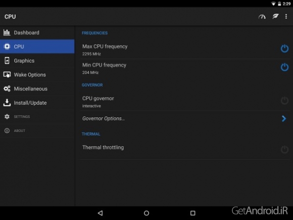 دانلود ElementalX Kernel 2.05 برنامه کنترل هسته اندروید
