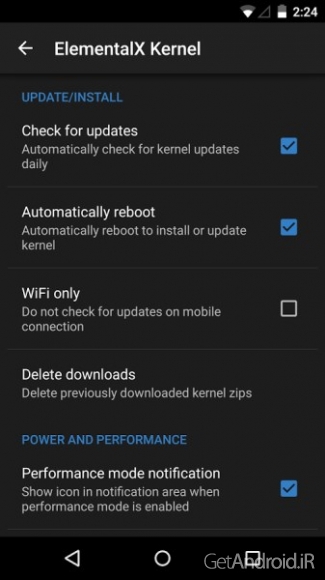دانلود ElementalX Kernel 2.05 برنامه کنترل هسته اندروید