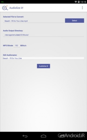 دانلود Audiolize it! Pro – Converter 1.1.1 برنامه تبدیل فایل های صوتی و تصویری به فرمت Mp3 اندروید