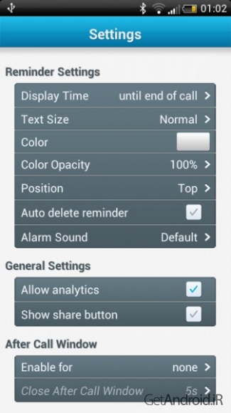 دانلود Call Reminder Notes 5.0.9 برنامه یادداشت یادآور روی تماس اندروید