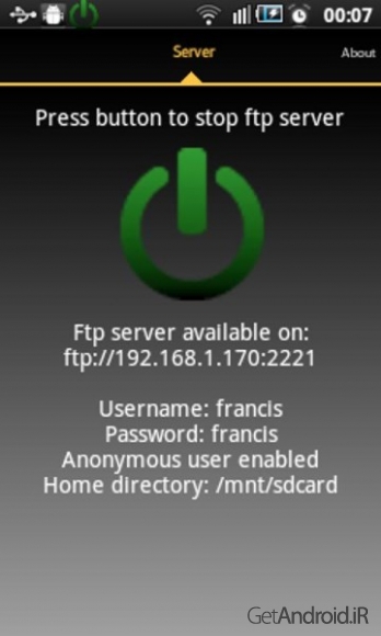 دانلود Ftp Server Pro 1.32 نرم افزار سرور اف تی پی اندروید