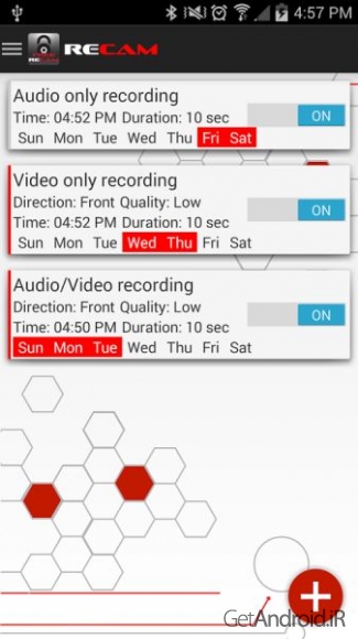 دانلود ReCam v1.8 - برنامه فیلمبرداری و ضبط صدای خودکار اندروید