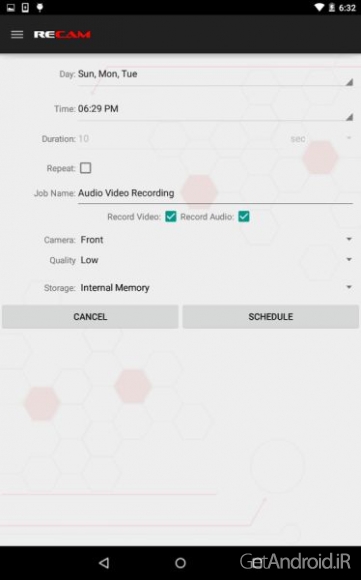 دانلود ReCam v1.8 - برنامه فیلمبرداری و ضبط صدای خودکار اندروید