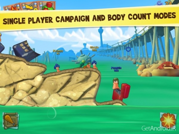 دانلود بازی Worms 3 اندروید