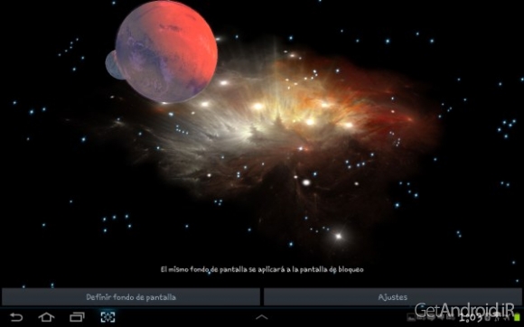 دانلود 3D Galaxy Live Wallpaper Full v1.82 والپیپر زنده کهکشان اندروید