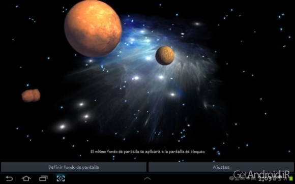 دانلود 3D Galaxy Live Wallpaper Full v1.82 والپیپر زنده کهکشان اندروید