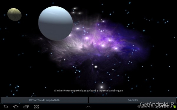 دانلود 3D Galaxy Live Wallpaper Full v1.82 والپیپر زنده کهکشان اندروید