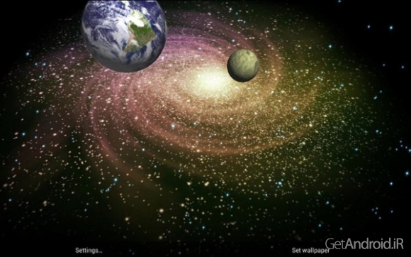 دانلود 3D Galaxy Live Wallpaper Full v1.82 والپیپر زنده کهکشان اندروید