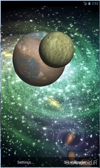 دانلود 3D Galaxy Live Wallpaper Full v1.82 والپیپر زنده کهکشان اندروید