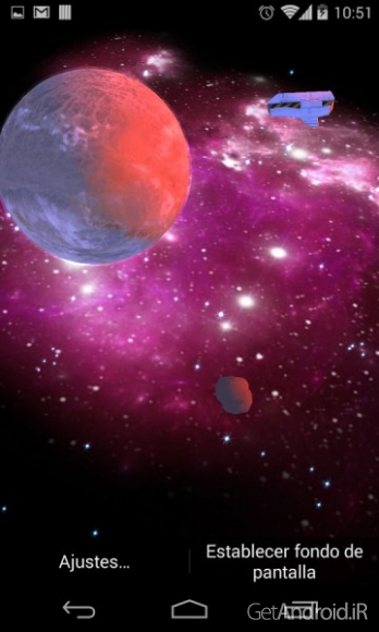 دانلود 3D Galaxy Live Wallpaper Full v1.82 والپیپر زنده کهکشان اندروید