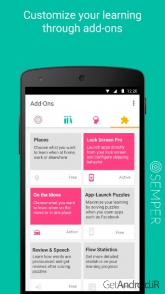 دانلود Semper Premium Learn Vocabulary 6.0.031 برنامه تقویت ذهن اندروید