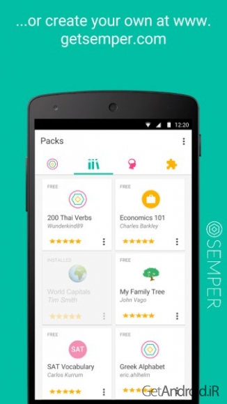 دانلود Semper Premium Learn Vocabulary 6.0.031 برنامه تقویت ذهن اندروید