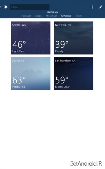 دانلود MSN Weather 1.1.0 برنامه پیش بینی وضعیت آب و هوا اندروید