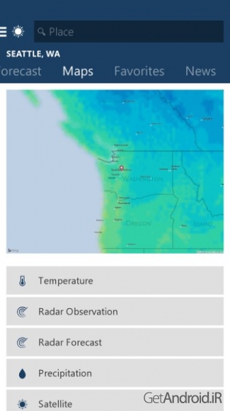 دانلود MSN Weather 1.1.0 برنامه پیش بینی وضعیت آب و هوا اندروید
