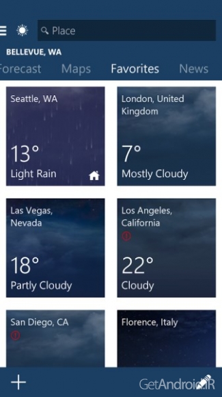 دانلود MSN Weather 1.1.0 برنامه پیش بینی وضعیت آب و هوا اندروید