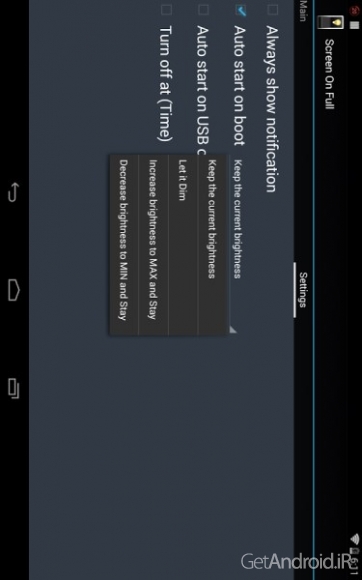 دانلود Screen On Full 1.1.3 برنامه روشن نگه داشتن صفحه نمایش اندروید
