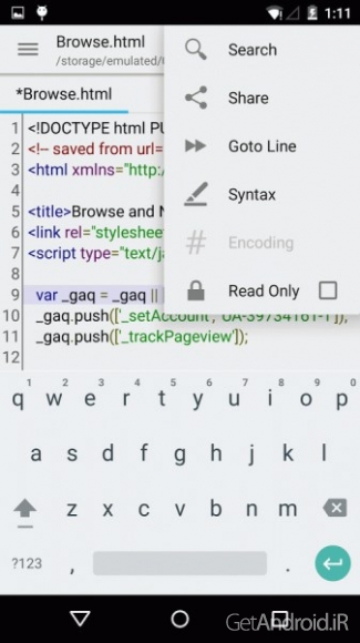 دانلود برنامه QuickEdit Text Editor Pro اندروید
