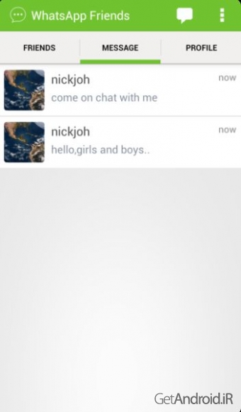 دانلود WhatsFriends:Find New Friends 1.0.0 - مسنجر واتس فرندز اندروید