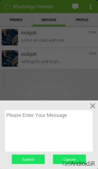 دانلود WhatsFriends:Find New Friends 1.0.0 - مسنجر واتس فرندز اندروید