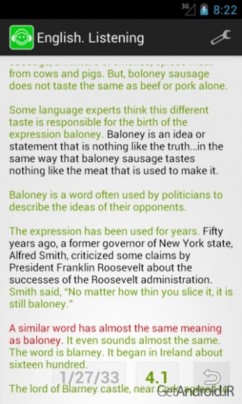 دانلود Learn English Listening Pro 2.12 برنامه آموزش زبان انگلیسی اندروید