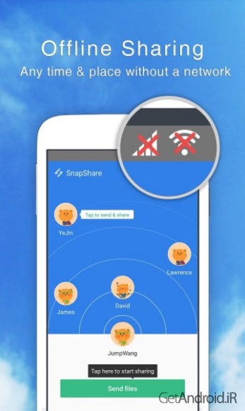 دانلود اسنپ شیر Snap Share – Offline Transfer 1.0.3.108 برنامه انتقال فایل آفلاین اندروید