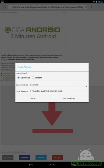 نرم افزار vGet Full (Stream, Download, DLNA) 0.5.8 دانلود ویدئو از سایت ها اندروید