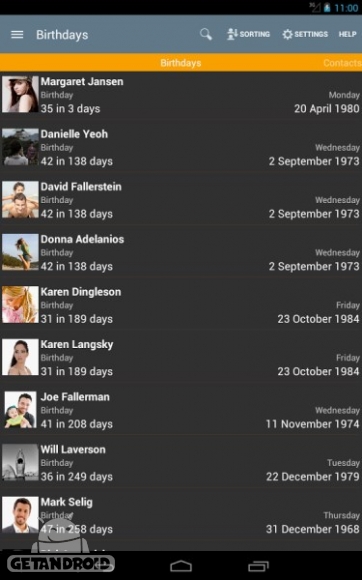 دانلود Birthdays 2017-03-07.53 نرم افزار یادآوری تاریخ تولد اندروید