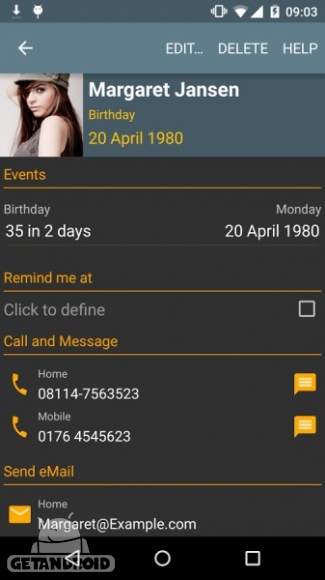 دانلود Birthdays 2017-03-07.53 نرم افزار یادآوری تاریخ تولد اندروید