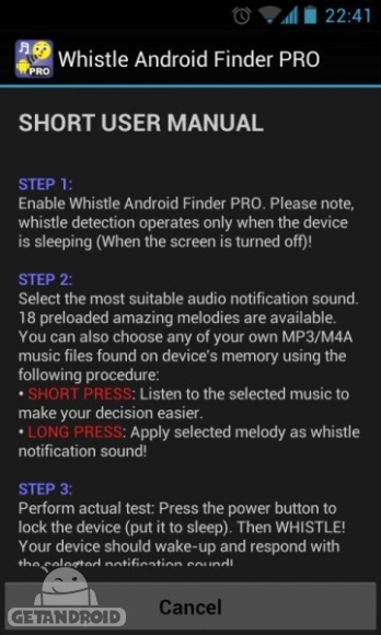 دانلود Whistle Android Finder PRO 5.6 نرم افزار پيدا كردن گوشي با سوت زدن اندروید