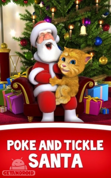دانلود Talking Santa meets Ginger + 2.0 بازی صحبت با بابانوئل اندروید