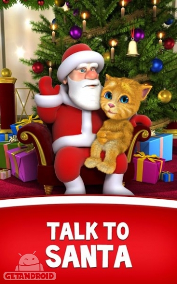 دانلود Talking Santa meets Ginger + 2.0 بازی صحبت با بابانوئل اندروید