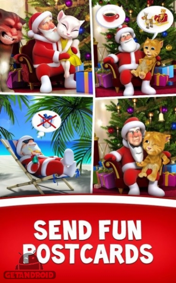 دانلود Talking Santa meets Ginger + 2.0 بازی صحبت با بابانوئل اندروید
