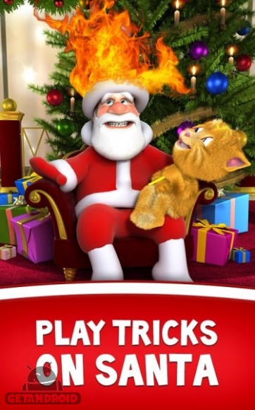 دانلود Talking Santa meets Ginger + 2.0 بازی صحبت با بابانوئل اندروید