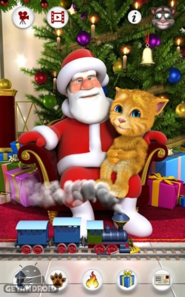 دانلود Talking Santa meets Ginger + 2.0 بازی صحبت با بابانوئل اندروید