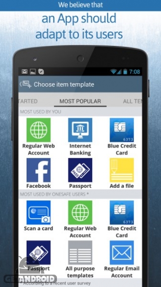 دانلود oneSafe | password manager v2.0.3 - برنامه مدیریت پسوردها برای اندروید
