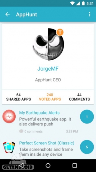 نرم افزار  AppHunt – discover new apps 3.2.2 دانلود برنامه های جدید اندروید