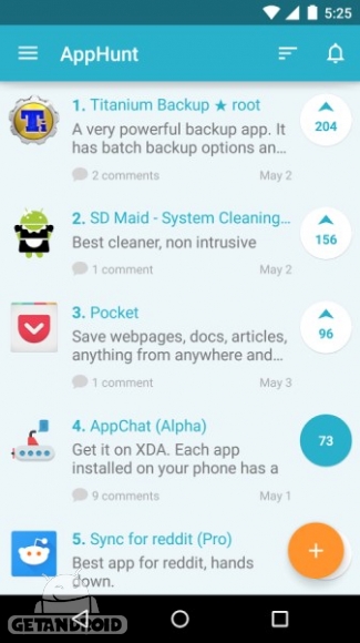 نرم افزار  AppHunt – discover new apps 3.2.2 دانلود برنامه های جدید اندروید