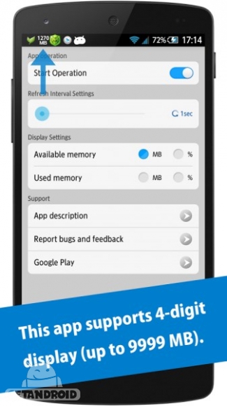 دانلود Memory Notification Pro 1.1.1 نمایش وضعیت رم در گوشی اندروید