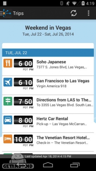 دانلود برنامه TripIt Travel Organizer اندروید
