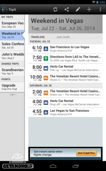 دانلود برنامه TripIt Travel Organizer اندروید