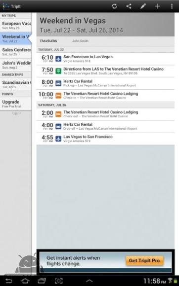 دانلود برنامه TripIt Travel Organizer اندروید