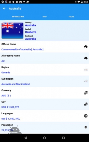 دانلود world atlas 2015 Premium 2.9.4 برنامه اطلس جغرافیایی کامل جهان اندروید
