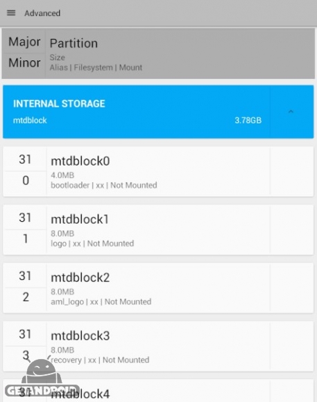 دانلود برنامه Storage Partitions اندروید