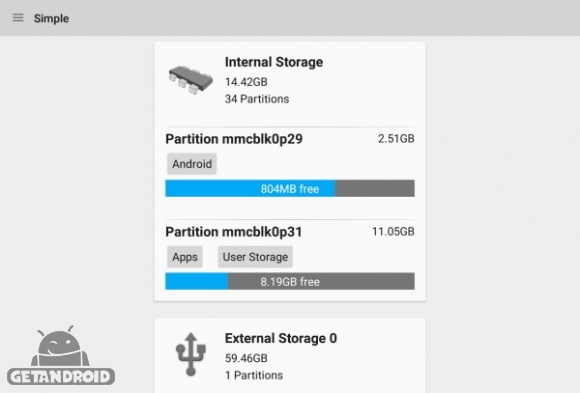 دانلود برنامه Storage Partitions اندروید