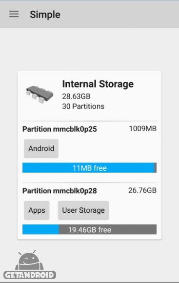 دانلود برنامه Storage Partitions اندروید