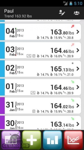 دانلود Weight Meter ideal weight, BMI v1.3.6 - برنامه کنترل وزن برای اندروید