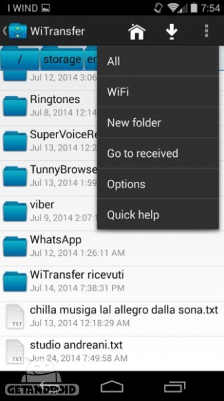 دانلود Wifi File Transfer Pro v1.0.23 - برنامه ارسال فایل از طریق وای‌فای برای اندروید